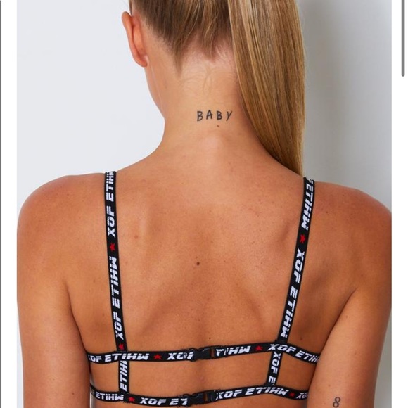 White fox Soaked Bikini Top Black - Picture 7 of 7